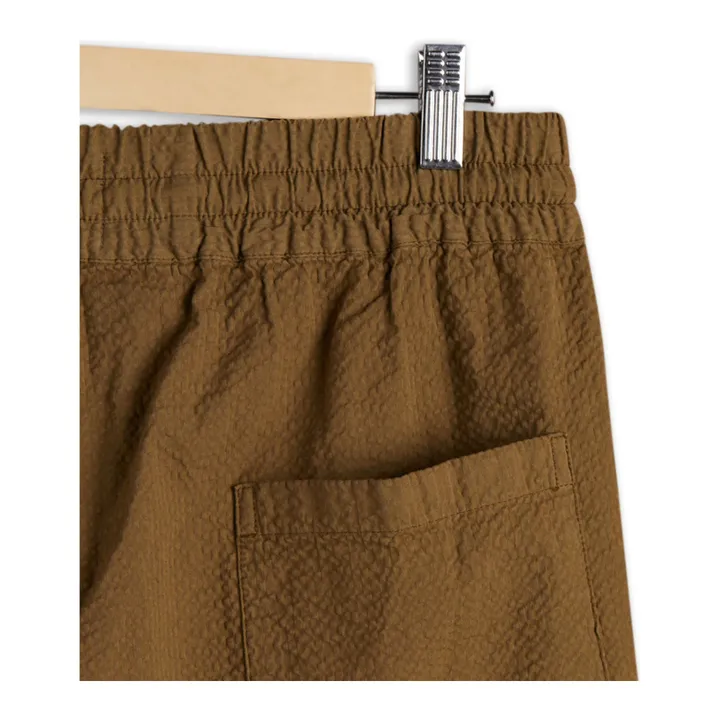 Portuguese Flannel Short Seersucker Atlantico | Olive