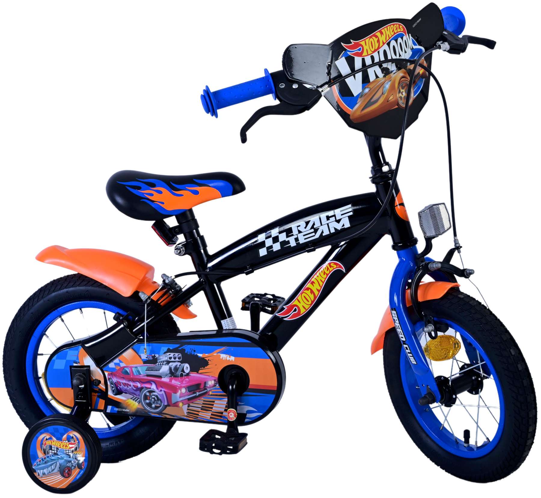 Kinderfahrrad Hot Wheels für Jungen Fahrrad 12 Zoll Kinderrad Schwarz