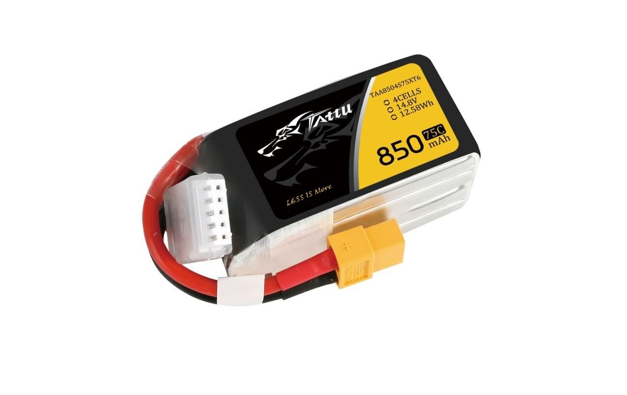 RC-Akku LiPo 850 mAh 14.8 V 75C4S LiPo Akku für Multikopter mit XT60 Stecker