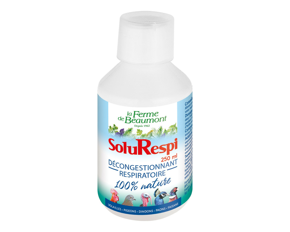 Solurespi 250 ml • décongestionnant respiratoire pour poules • soin naturel