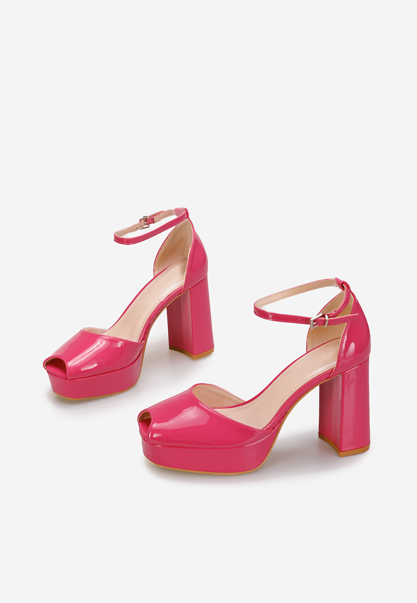 Chaussures à talon épais et plateforme fuchsia Nixa