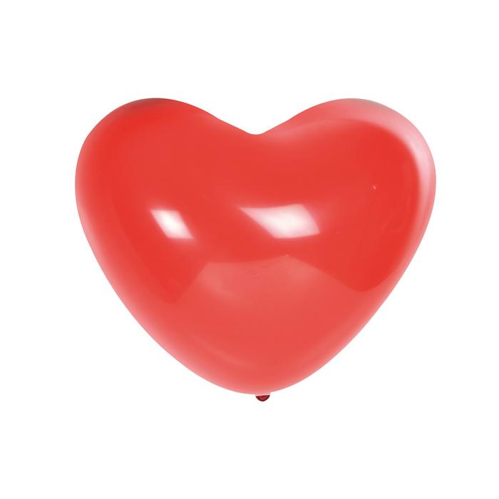 SET 10 BALLONS COEUR LATEX NATUREL D.30CM ROUGE