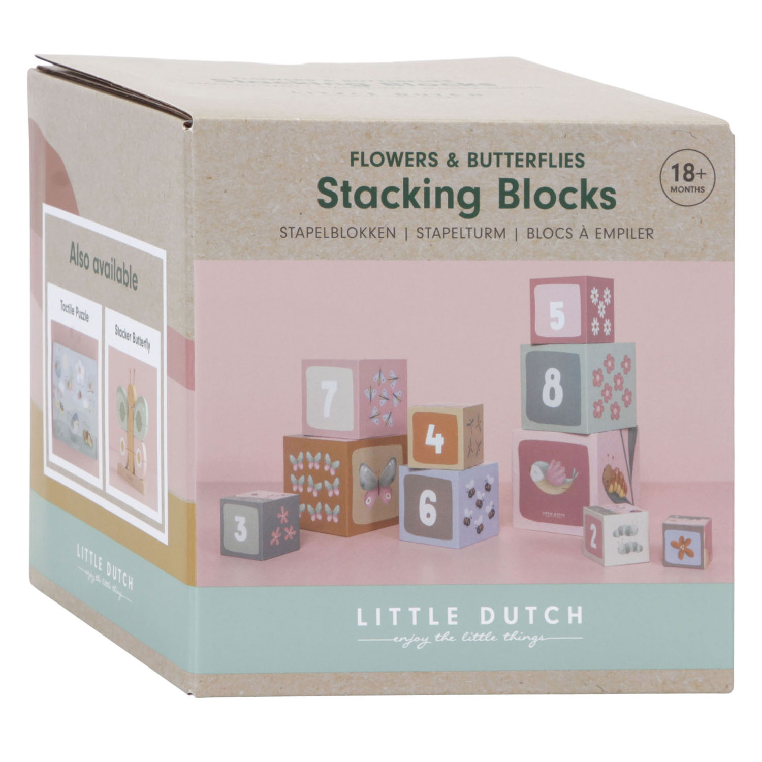 Little Dutch Stapelblokken Flowers & Butterflies FSC