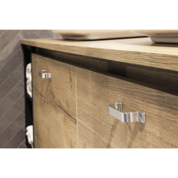Hermeta meubelgreep handgreep opschroevend 128 mm naturel