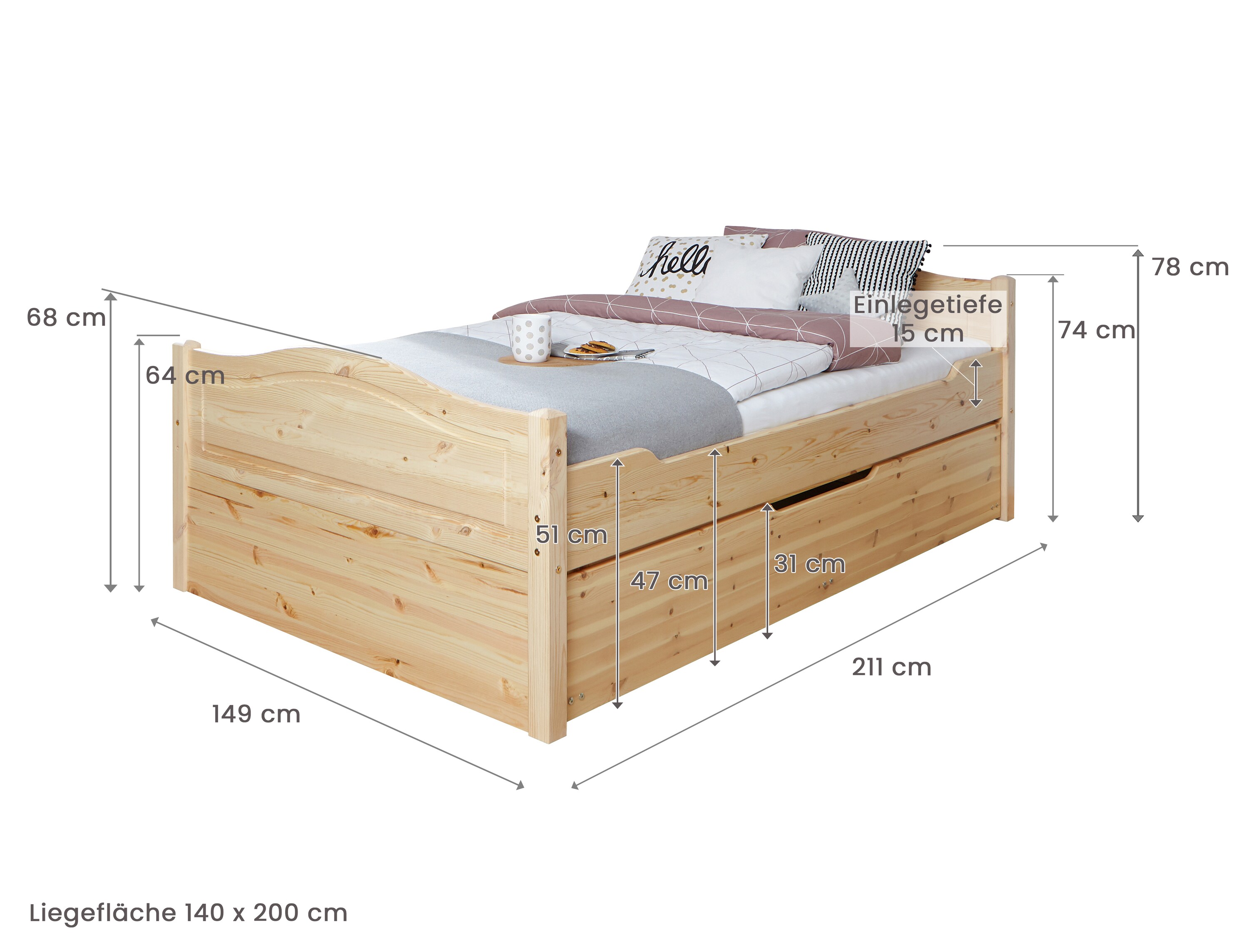 TiCAA Doppelbett 