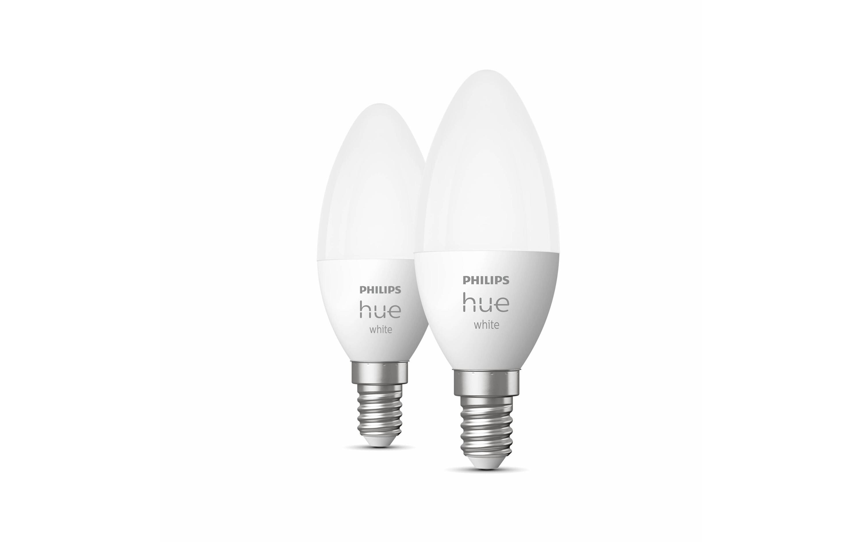 Leuchtmittel White E14 Kerze Doppelpack 2 x 470 lmPer Bluetooth steuerbares Hue E14-Leuchtmittel