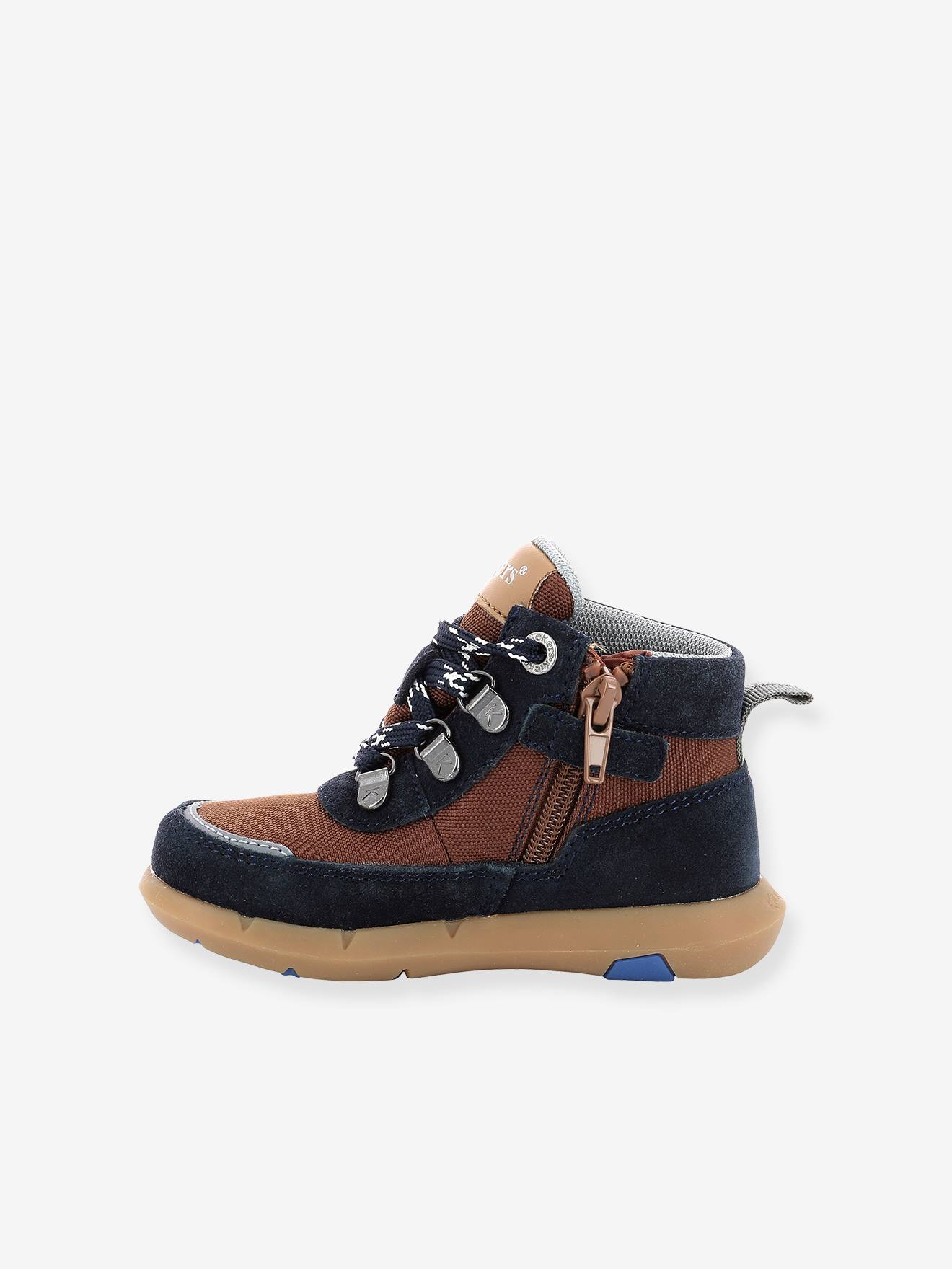 Tênis Juniby KICKERS®, azul escuro, liso com estampas.