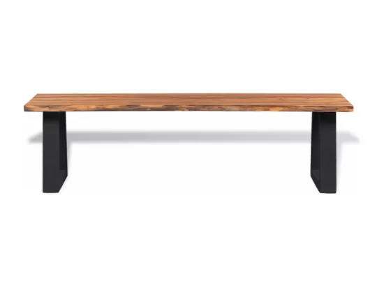 Banc en bois d'acacia massif 145 cm