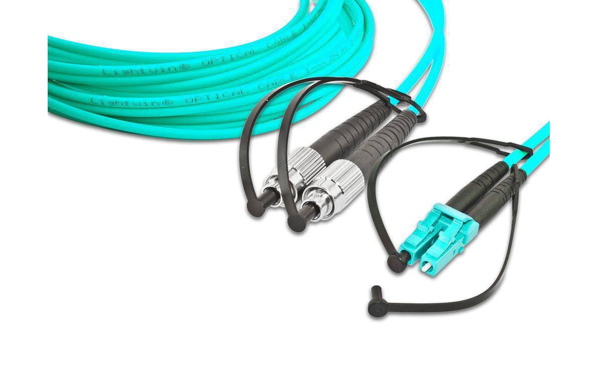 LWL-Patchkabel Multimode FC – LC, OM3, Duplex, 1 mMultimode FC-LC OM3 1 m