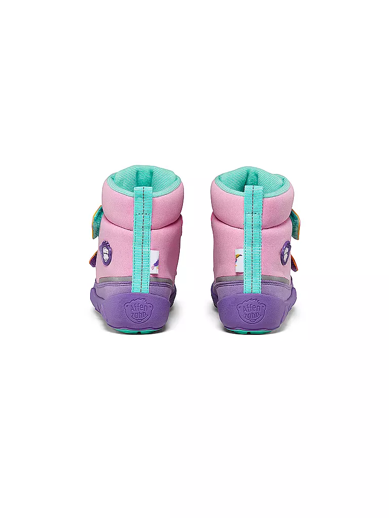 AFFENZAHN Kinder Winterstiefel VEGAN COMFY Kreativ Tukan rosa