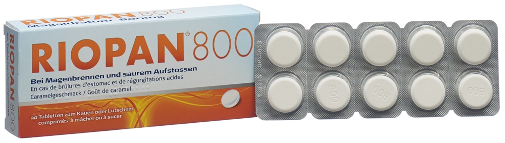 RIOPAN Tabl 800 mg Blist 20 Stk<br>20 Stück, Blister, Tablette