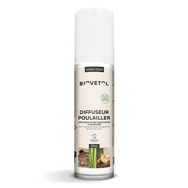 Biovetol - Antiparasitaire - Diffuseur poulailler - 75 ml