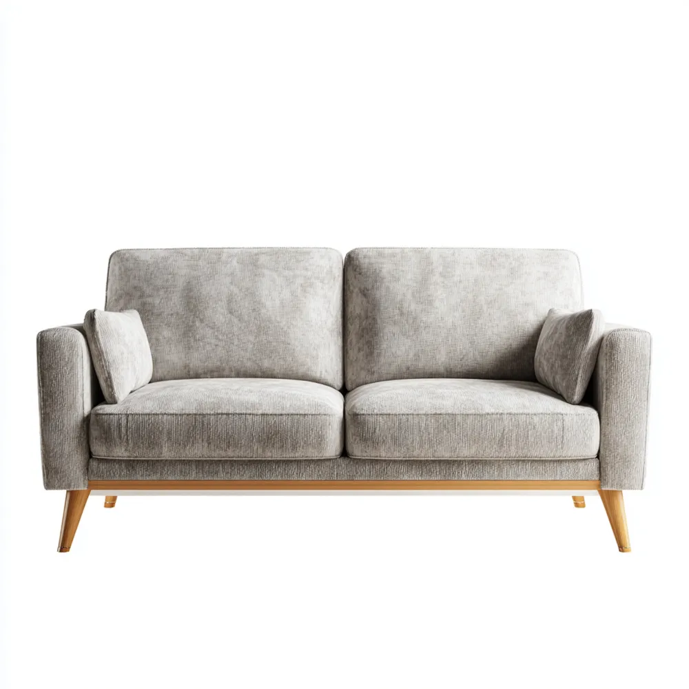2-Sitzer-Sofa Stoff 160x85x75 cm - Hellgrau - Skandinavischer Stil