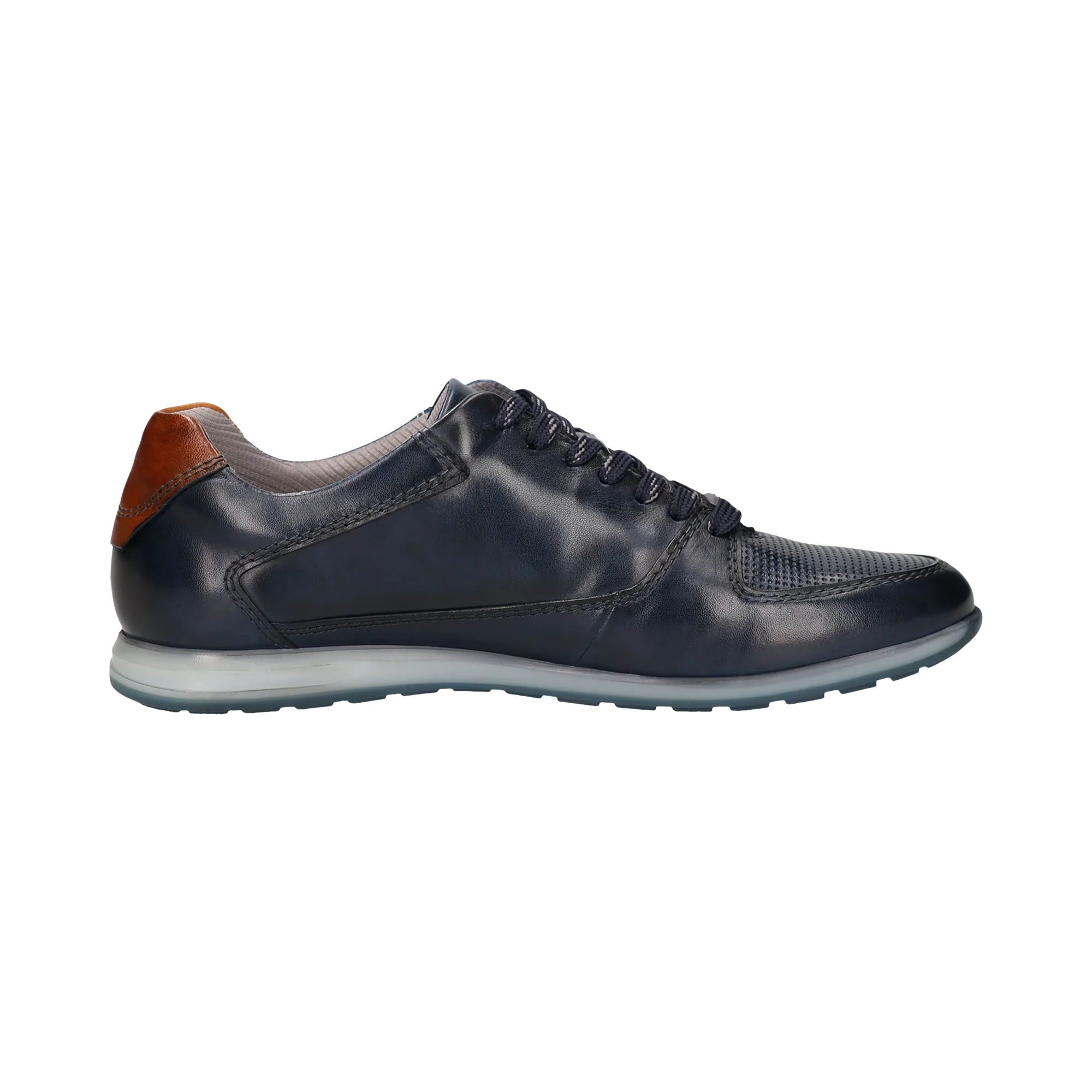 Leder Sneaker dunkelblau