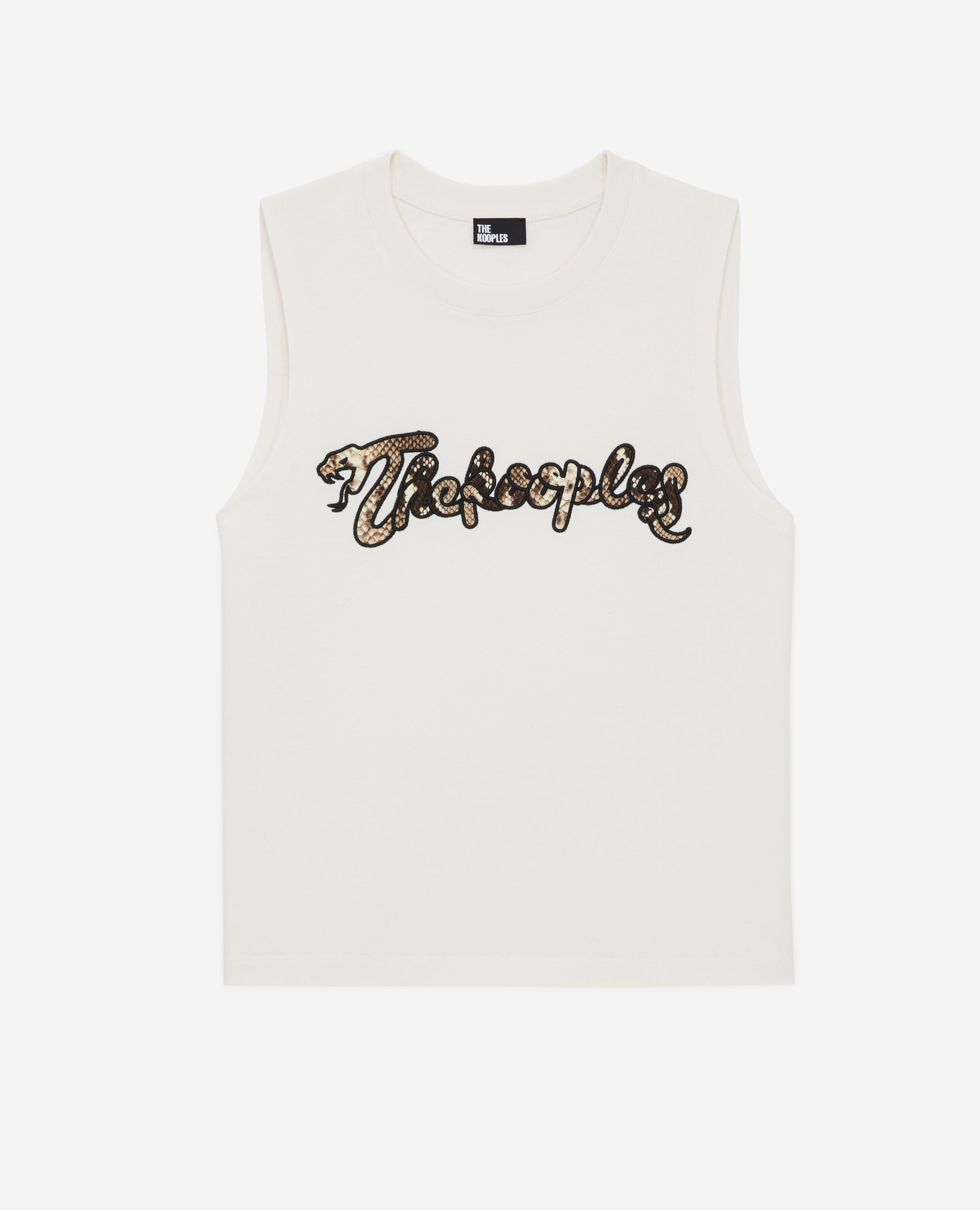 T-shirt blanc sérigraphié Snake logo