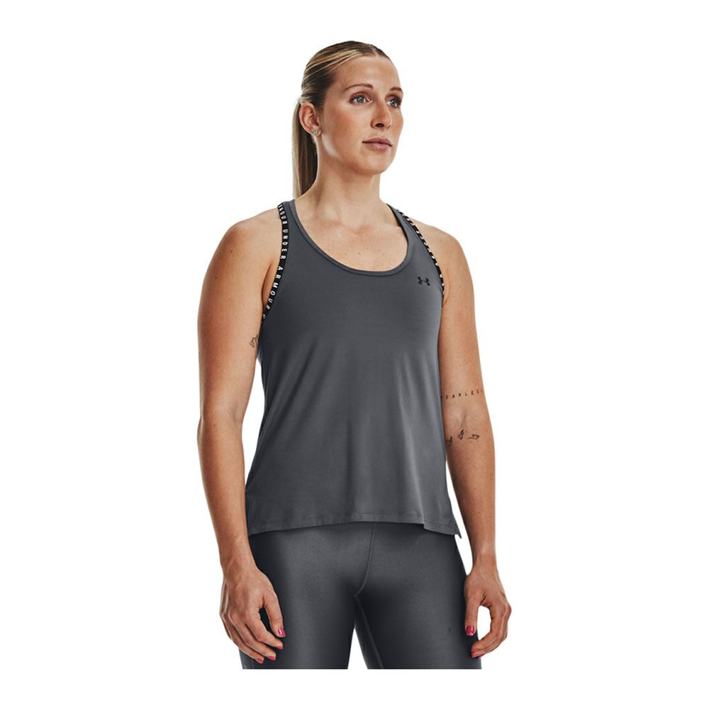 Under Armour UA KNOCKOUT - Débardeur Femme pitch gray/white/black
