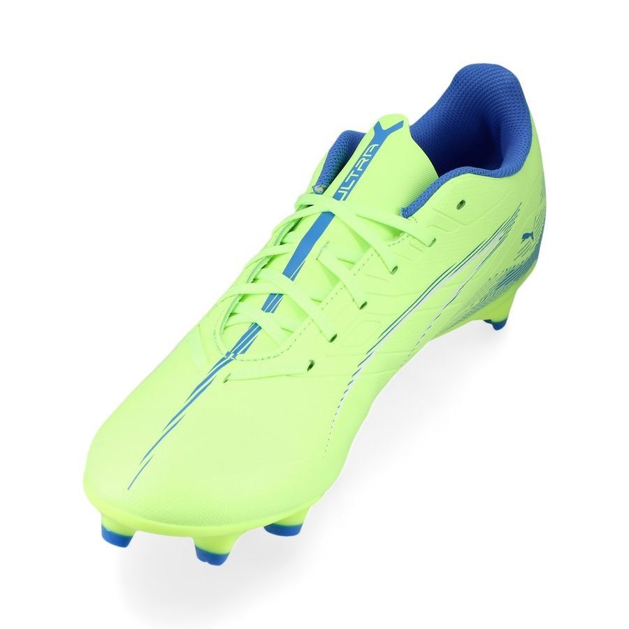 PUMA Ultra 5 Play FG/AG Lights Out - Fizzy Apple/Blanc/Bleu