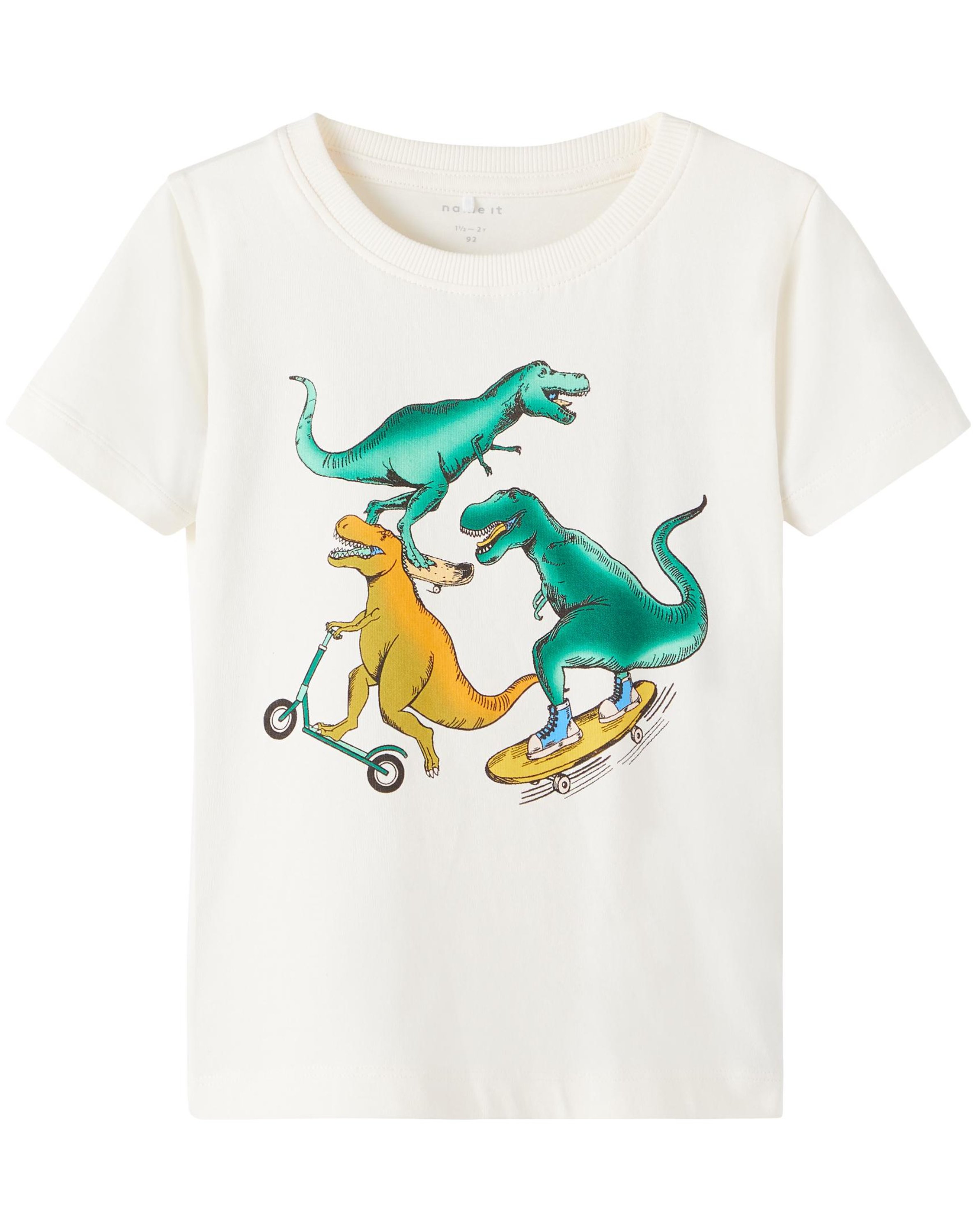 T-Shirt NMMBIS PLAYING DINOS in jet stream