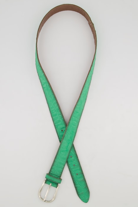Ledergürtel, Krokoprägung, Metallic-Schließe