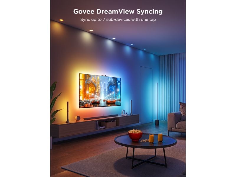 Govee Lichtbalken Backlight Kit 2, T3 Cam, RGBIC, WiFi   BT Smarte TV- Hintergrundbeleuchtung