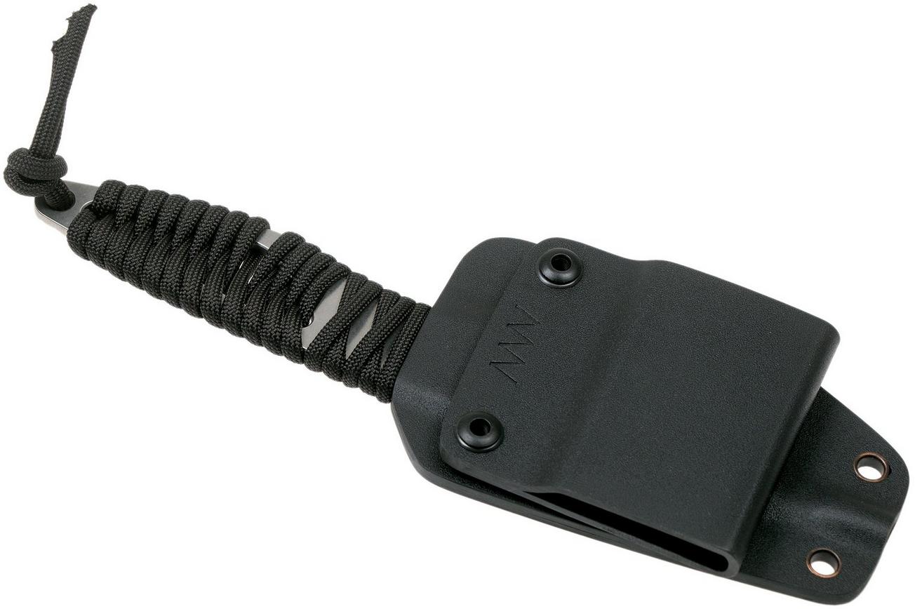 ANV P100 Sleipner, Black Paracord P100-002, Black Kydex Sheath, nekmes