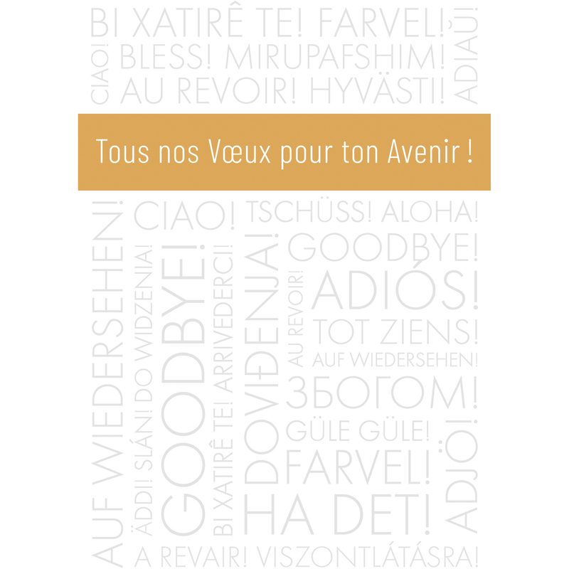 ABC Abschiedskarte, 21 x 29.7 cm