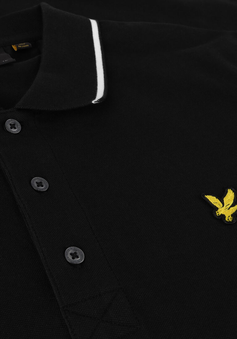 LYLE & SCOTT zwarte lyle & scott polo tipped polo shirt