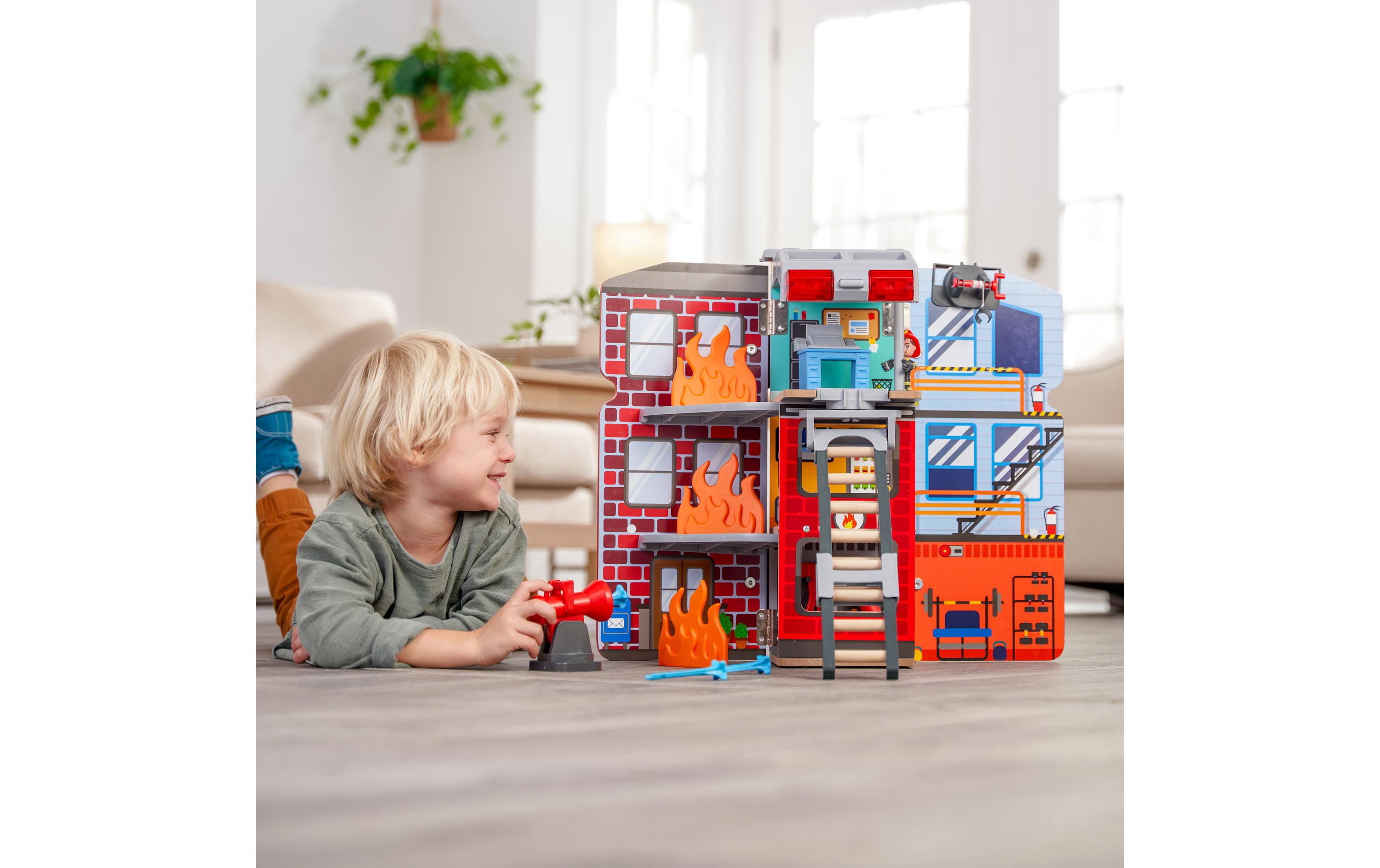 Feuerwehr 2-in-1 FeuerwehrautoSpiel-Set