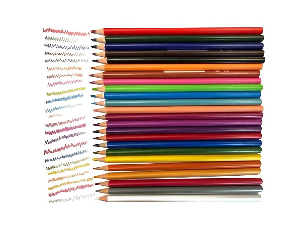 CONJUNTO DE 24 LÁPIS DE COR AUCHAN EM PLASTICO 18CM