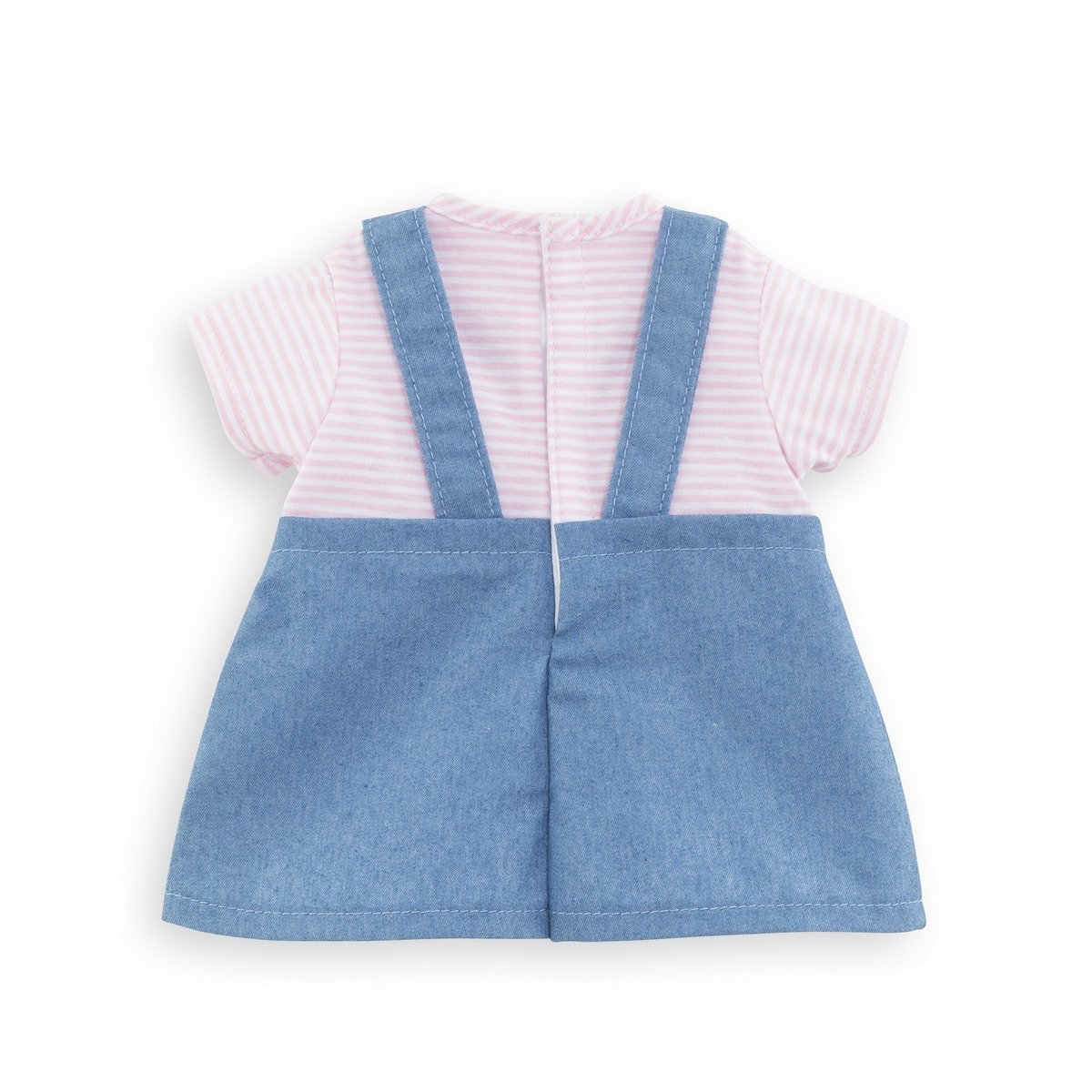 Robe marinière rose Bords de Loire - Mon grand poupon 36 cm