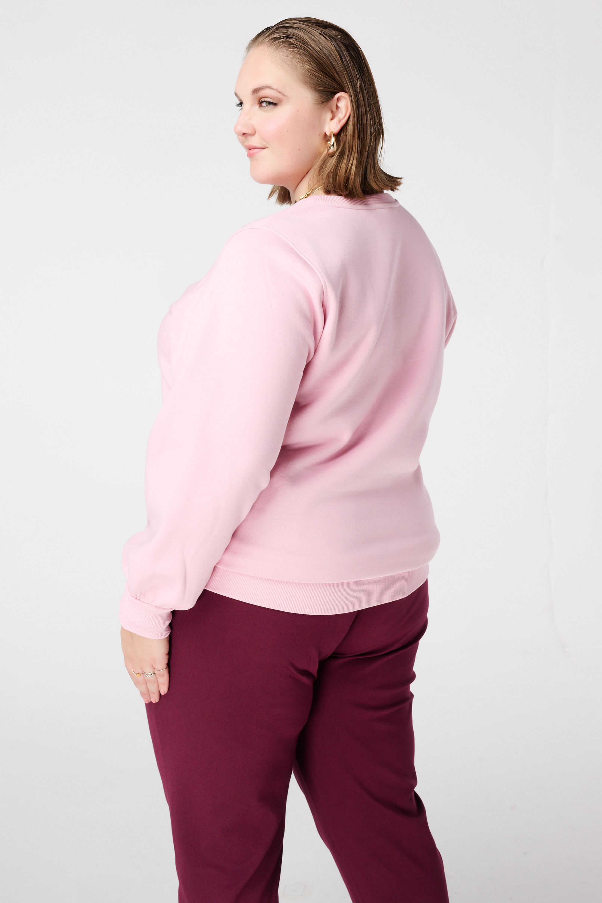 Sweater met print Licht rose