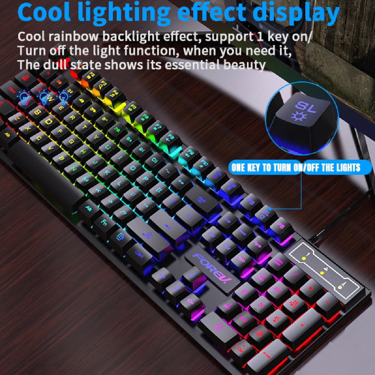 General Clavier de jeu rétroéclairé LED