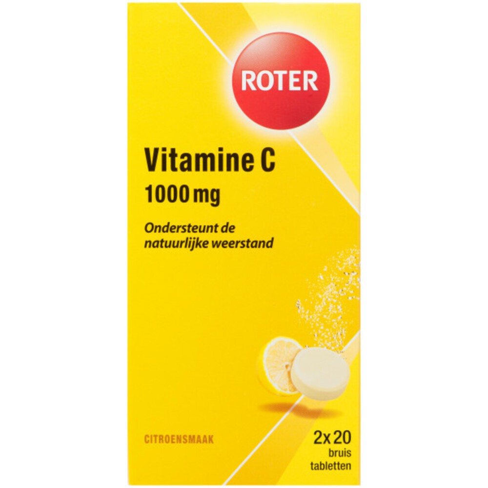 Roter Vitamine C Bruis 1000 mg Citroen2 x 20 bruistabletten
