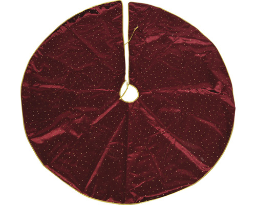 Kerstboomrok/kerstkleed Lafiora met sterren Ø 120 cm rood