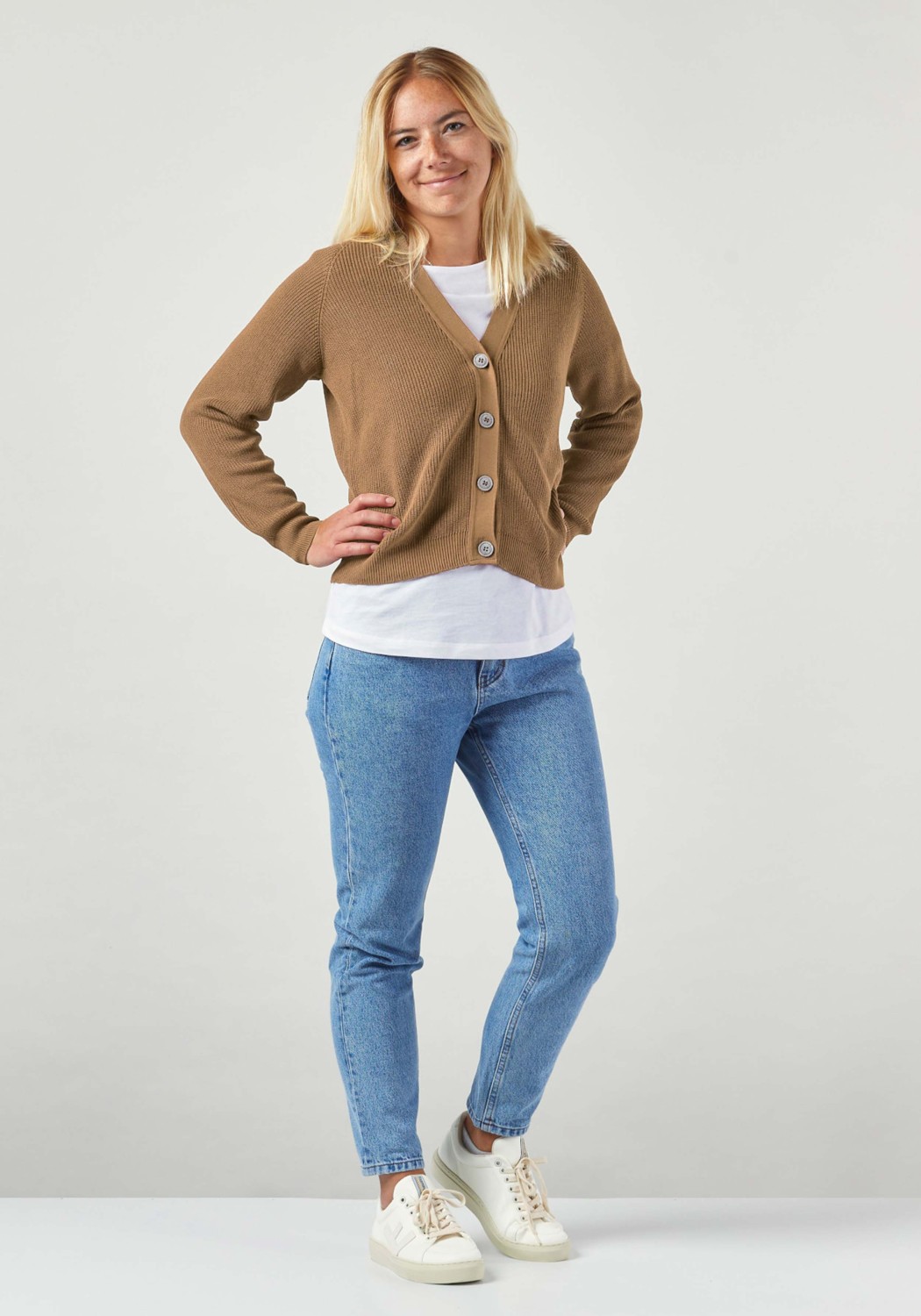 WE ARE ZRCL Damen-Knit-Cardigan Ida Swiss Edition Caramel