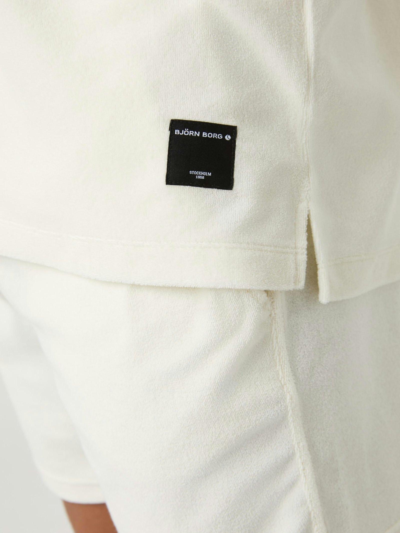 Borg Toweling Pool Shirt Herre WE003/Egret