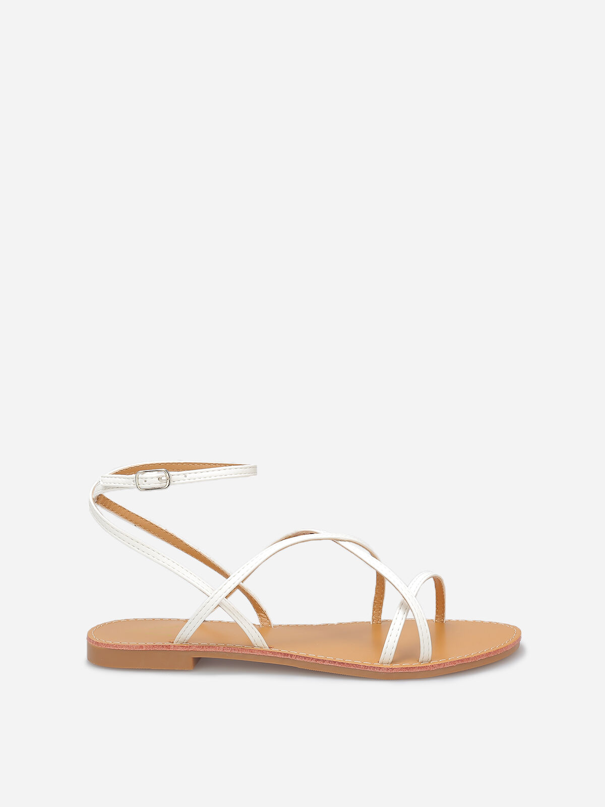 Nu-pieds à brides fines- Blanc
