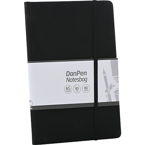 Danpen notesbog PU A5 - sort