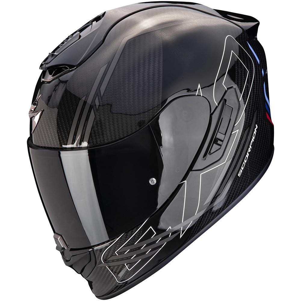 Scorpion - Casque Exo-1400 Evo II Carbon Air Reika Noir / Argent / Bleu