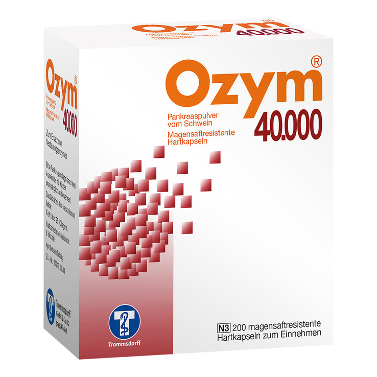 Ozym® 40.000 Magensaftresistente Hartkapseln, 200 St