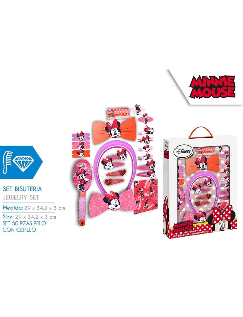 34pcs Hair Set w/ Minnie Brush