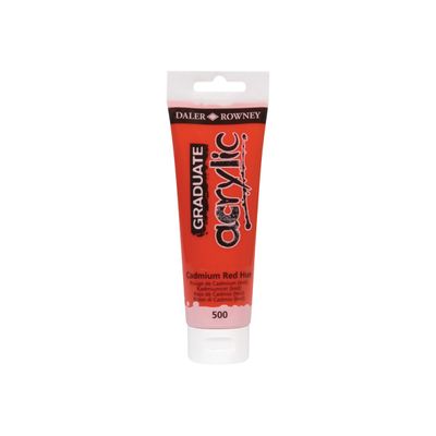 Daler-Rowney Graduate 500 - Peinture acrylique - 120 ml - rouge cadium