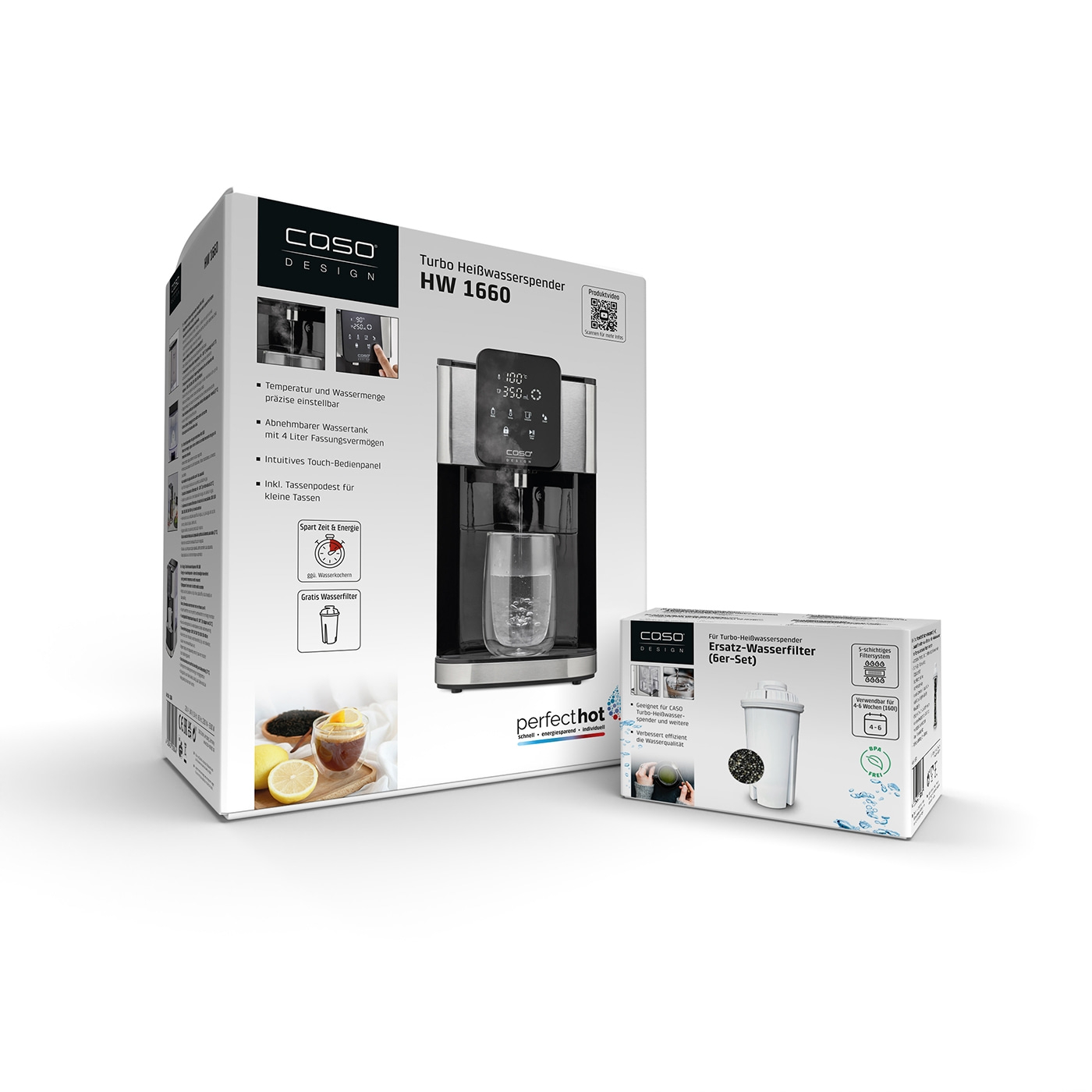 HW 1660 + Ersatz-Wasserfilter (6er-Set)