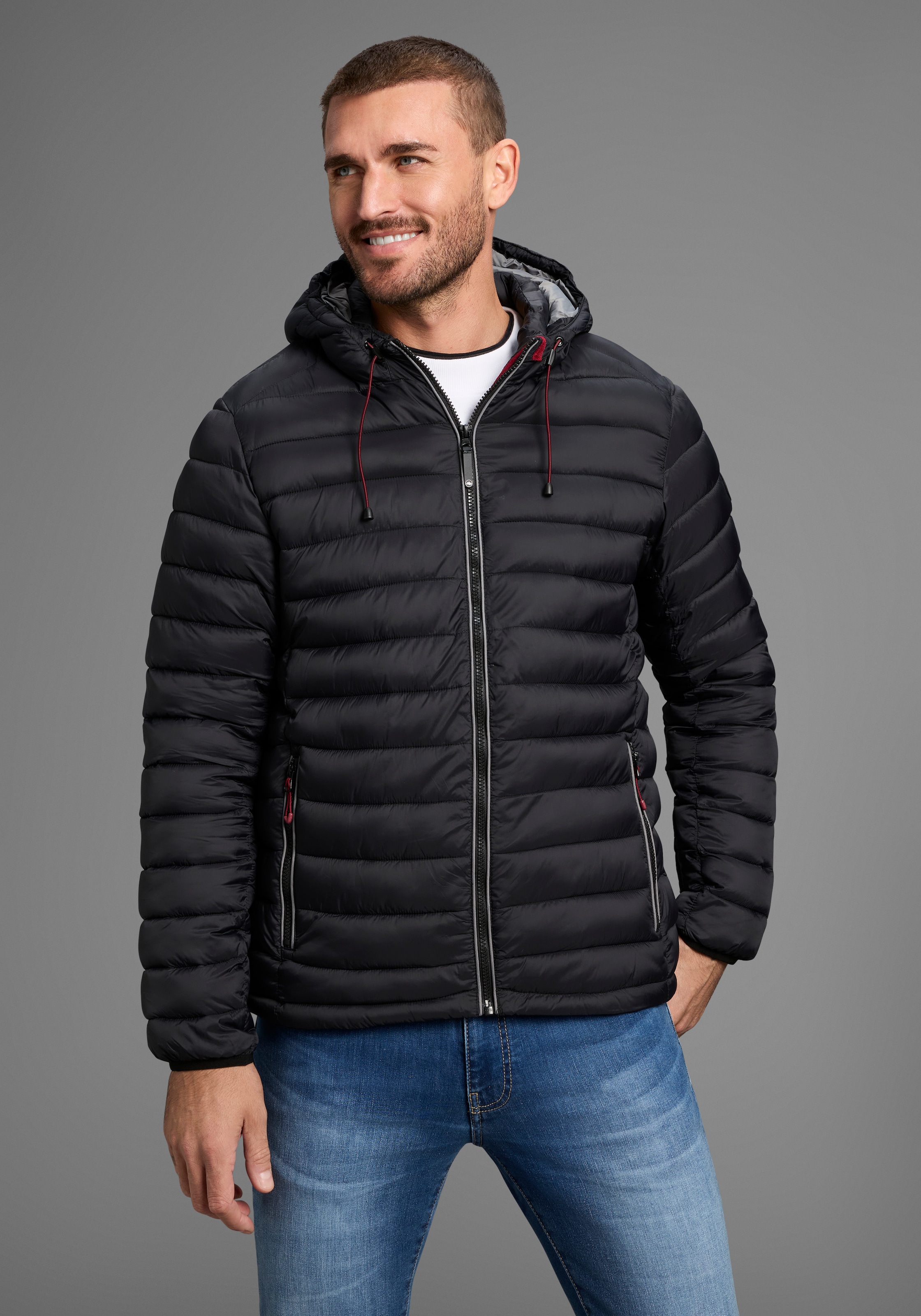 Polarino Steppjacke mit Kapuze Atmungsaktiv, winddicht, wasserabweisend