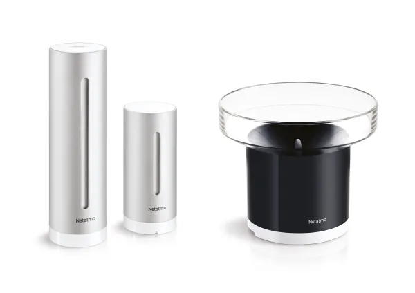 Netatmo NBU-NWS-NRG-EU Rain Pack - Vejrstation - trådløs - grå aluminium