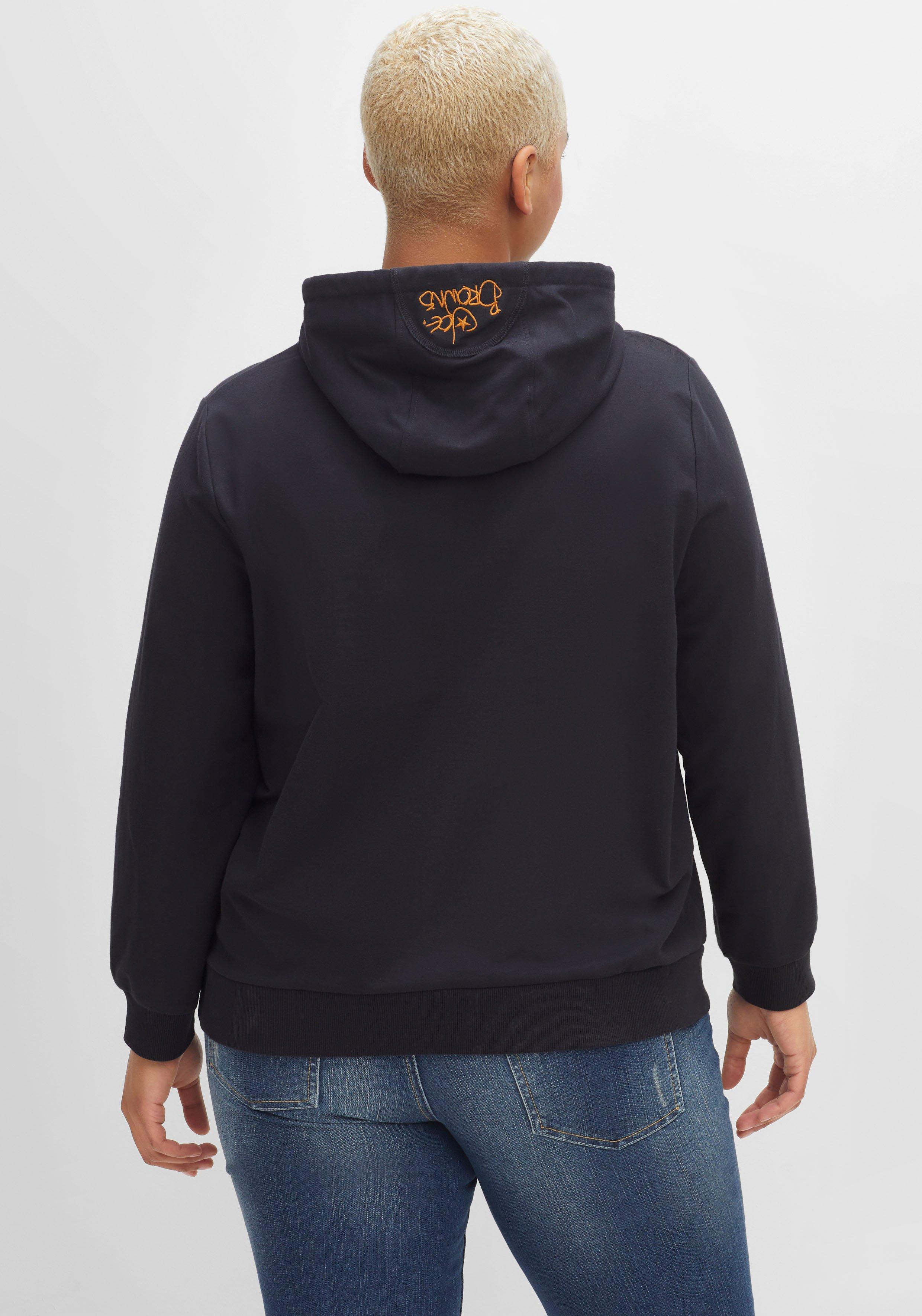 Kapuzen-Sweatshirt mit Animal-Frontdruck
