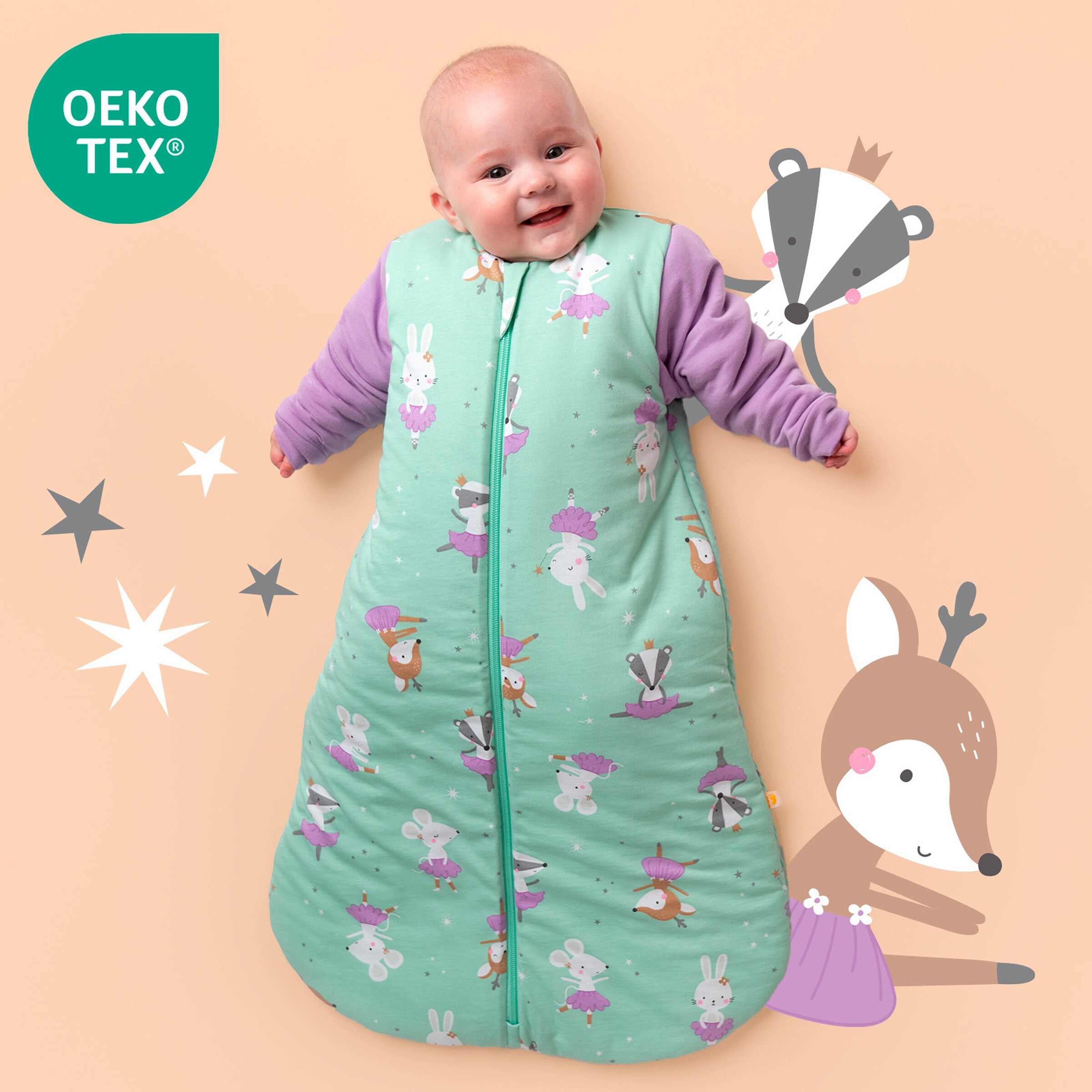 schlummersack Schlafsack ohne Füßen 3.5 Tog Ballerina