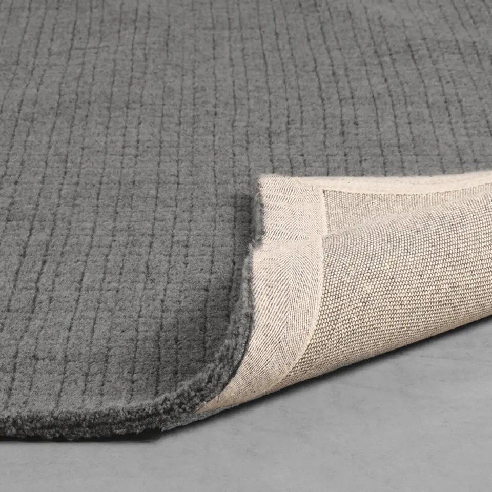 LABEL51 Vloerkleed Wolly Antraciet Wol 200x300cm