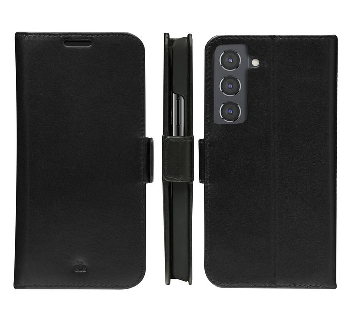Samsung Galaxy S22 5G Echtleder Tasche mit RFID Schutz Copenhagen Slim (CSSSGTBL1434) - Schwarz