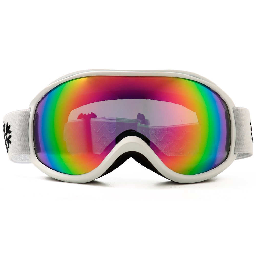 IVOL wit roze spiegelglas skibril